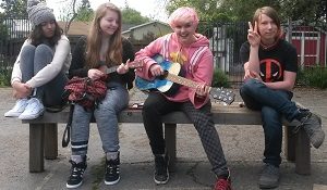 teens playing music